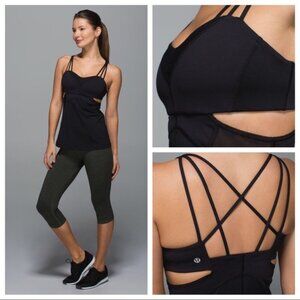 Lululemon Exquisite Tank II  Black Tank Size 8